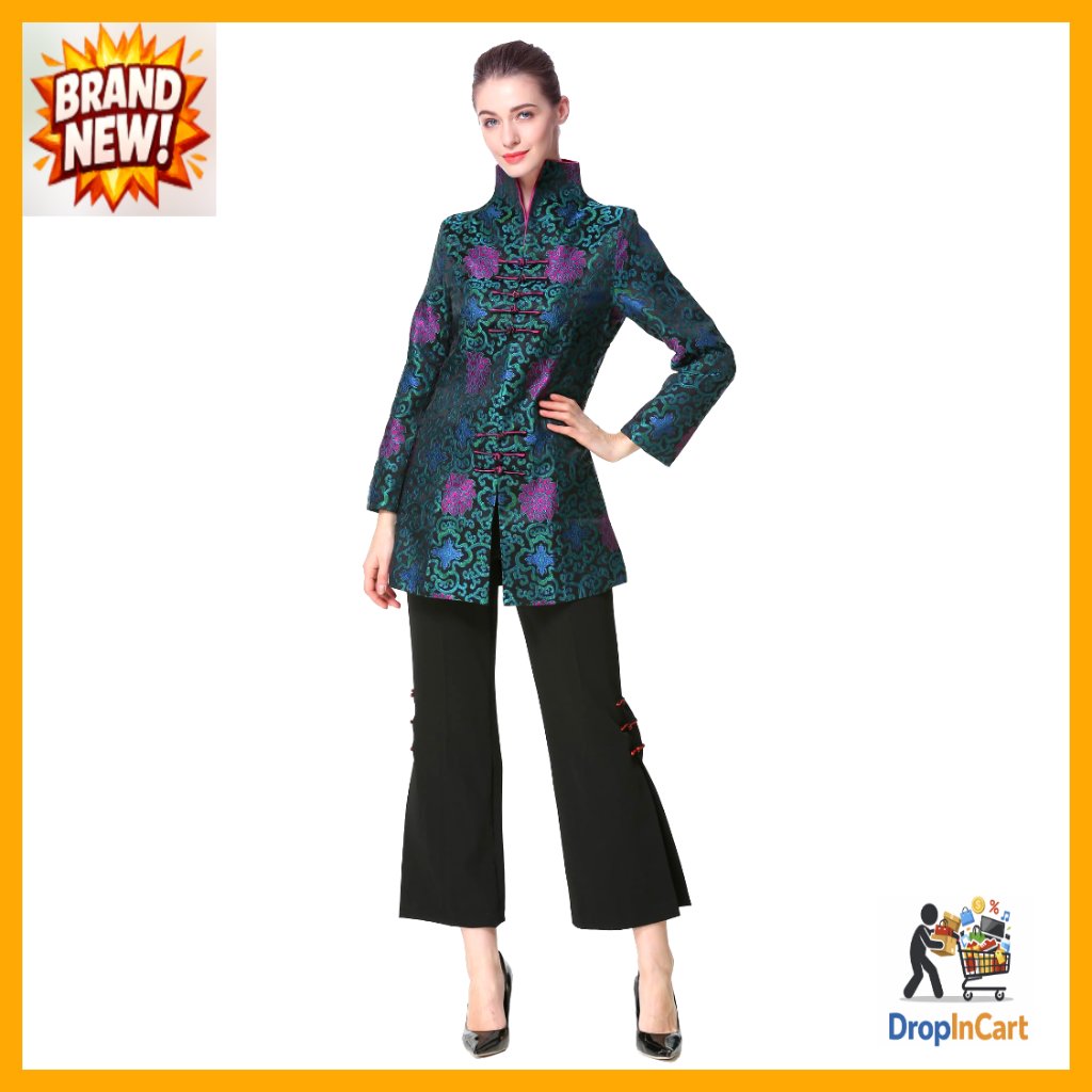 Traditional Chinese Brocade Tang Suit Jacket Elegant Formal Cultural Heritage